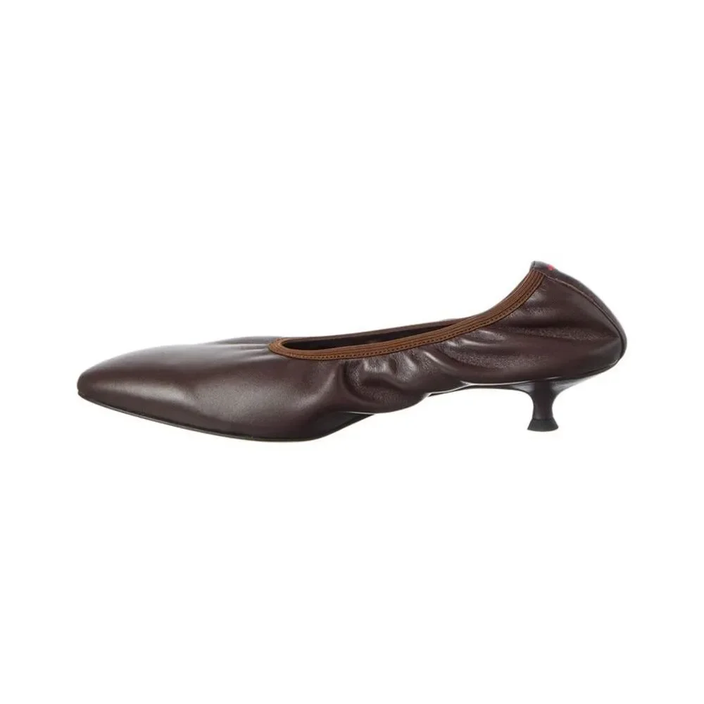 Aeyde Hermia Leather Pump, Brown